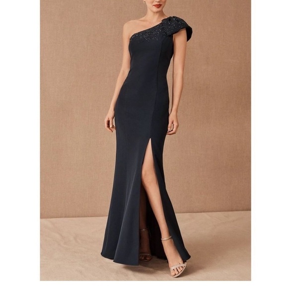Aidan Mattox Dresses & Skirts - NWT Anthropologie x BHLDN Aidan Mattox Ryanne One Shoulder Beaded Dress 14